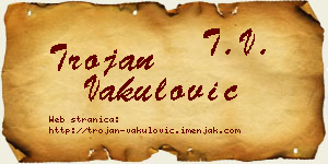 Trojan Vakulović vizit kartica